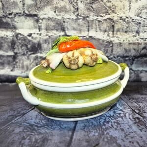 Vintage Soup Tureen Garden Harvest Arnart 5th Ave Handpainted Made in Japan